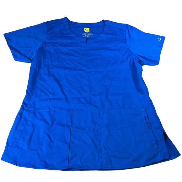 WonderWink Tops - WonderWink Pro Royal Blue Scrub Top Womens Small Modern Fit 6419 V-Neck Pocket